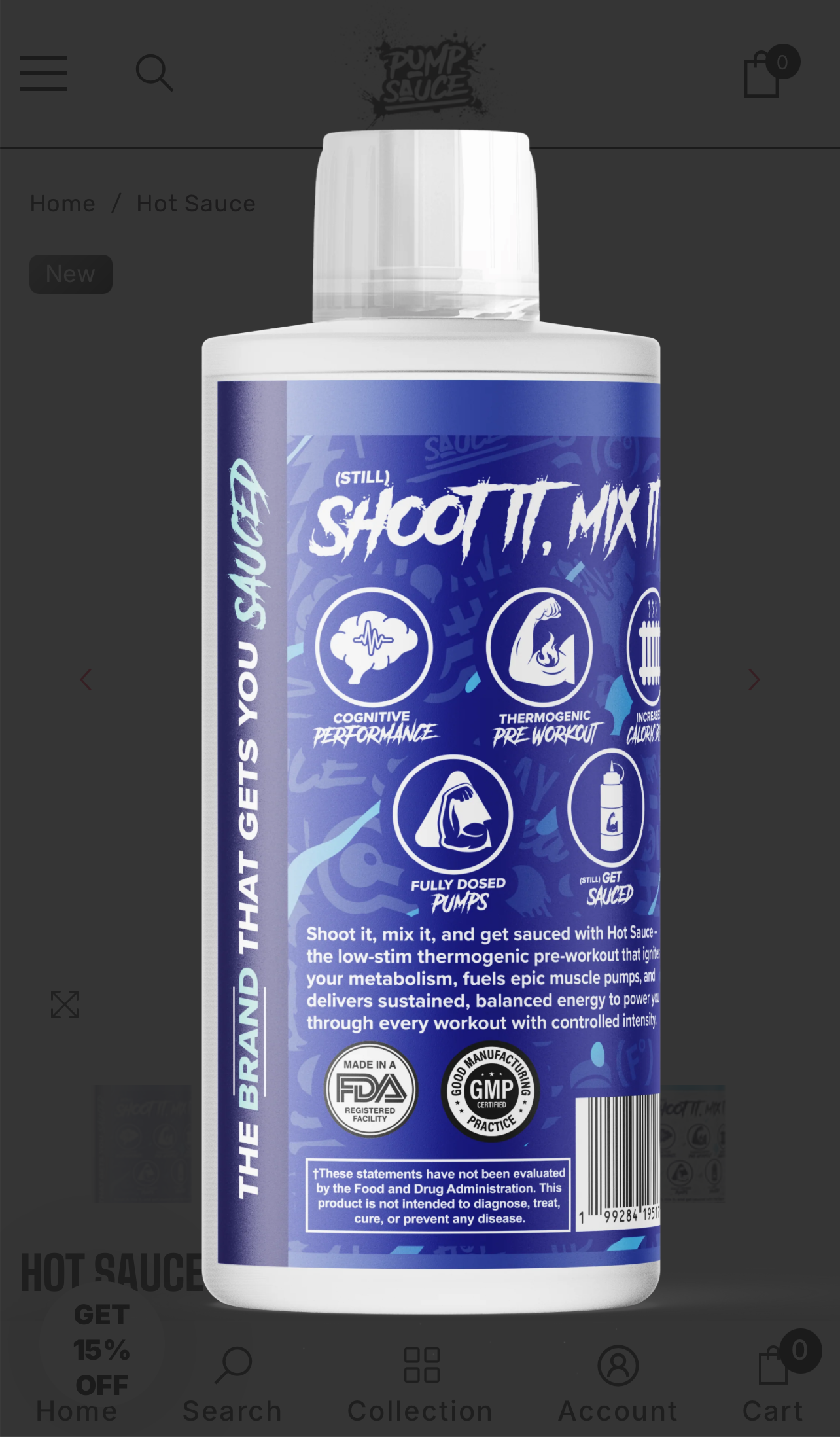 Pump Sauce Hot Sauce 32/16 Serv