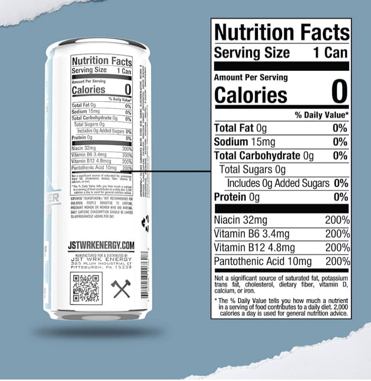 JST WRK Energy 12pack