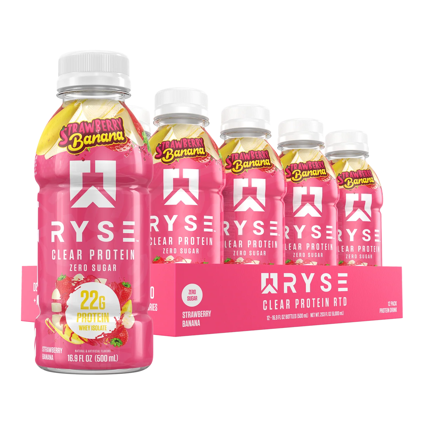 Ryse Clear Whey Protein RTD 12 Pack 16.9 Oz