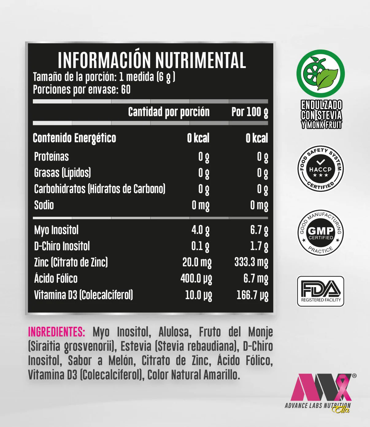 Adv Myo & D-Chiro Inositol 40:1 300gr