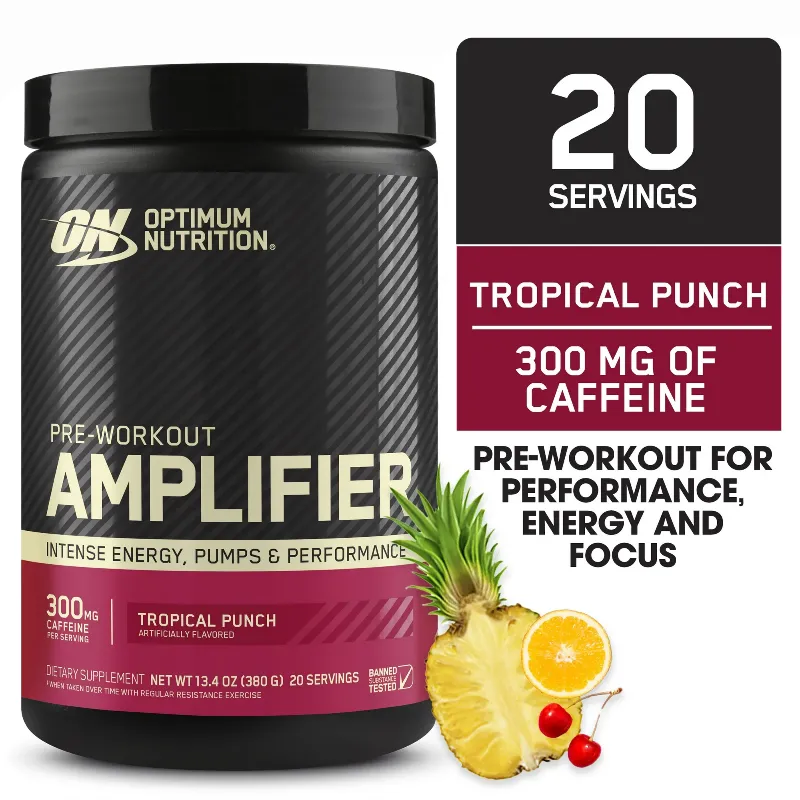 Optimun Nutrition Pre entreno Amplifier 20 Serv