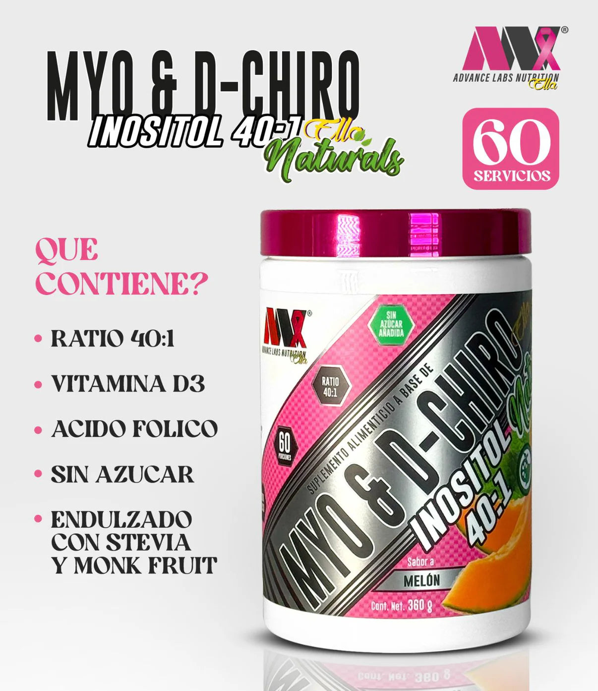 Adv Myo & D-Chiro Inositol 40:1 300gr