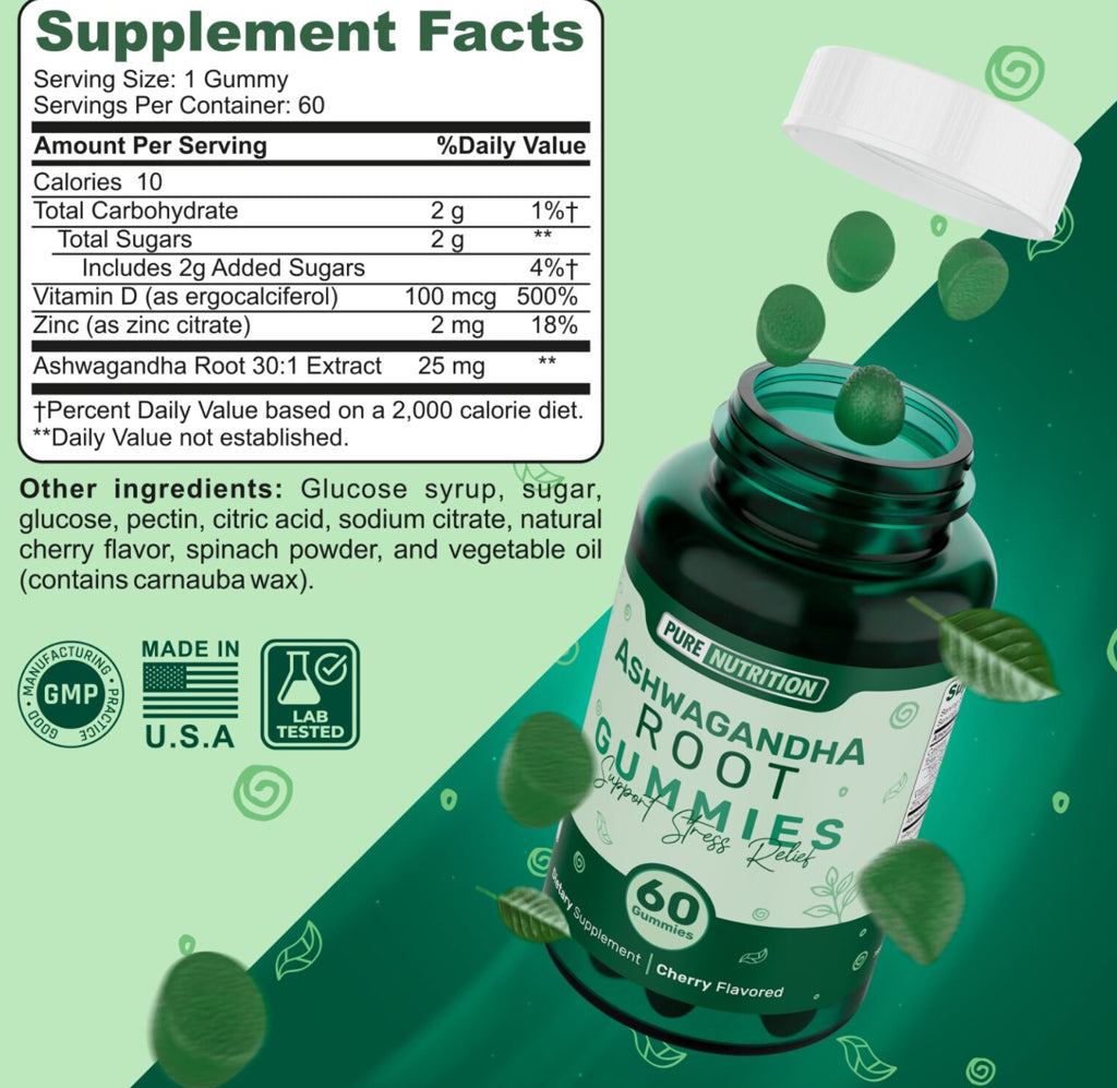 Pure Nutrition Ashwagandha Root Gummies 60