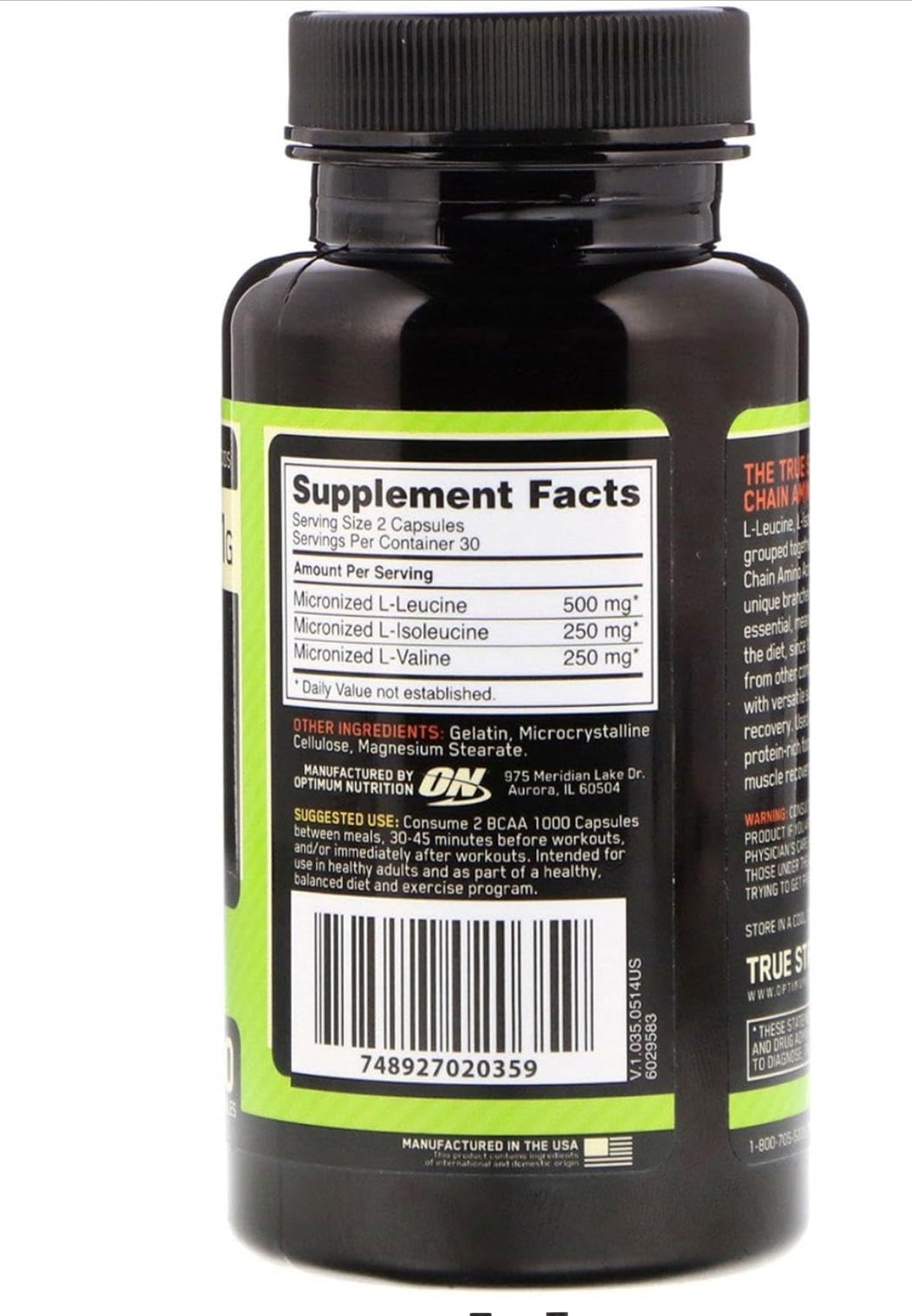 ON Bcaa 1000Mg 60 Caps