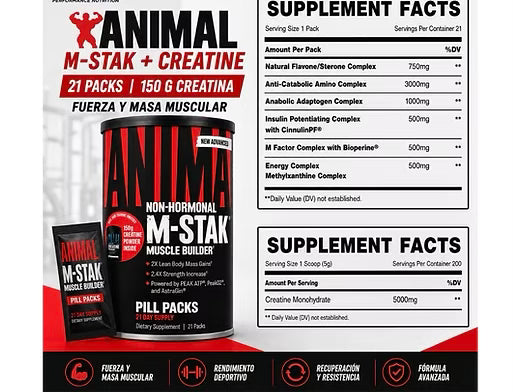 Universal Animal M Stak + Creatina 21 Packs