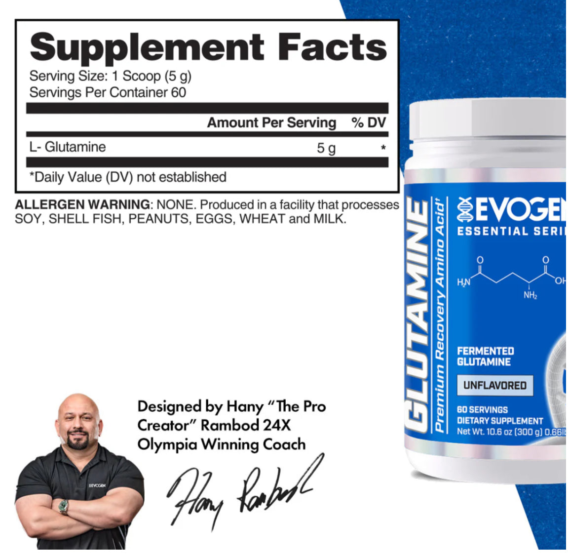 Evogen Glutamina 300Gr