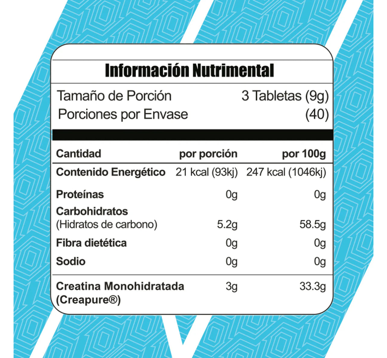 Meta Creatina Creapure 120 Tabs Masticables