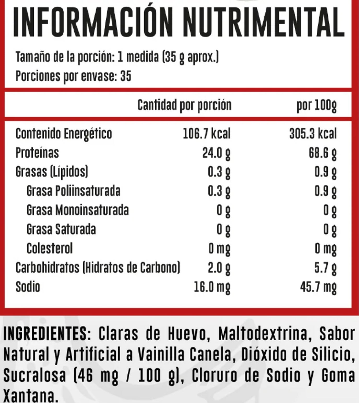 ADV Clara de Huevo Vainilla Canela 900 Gr