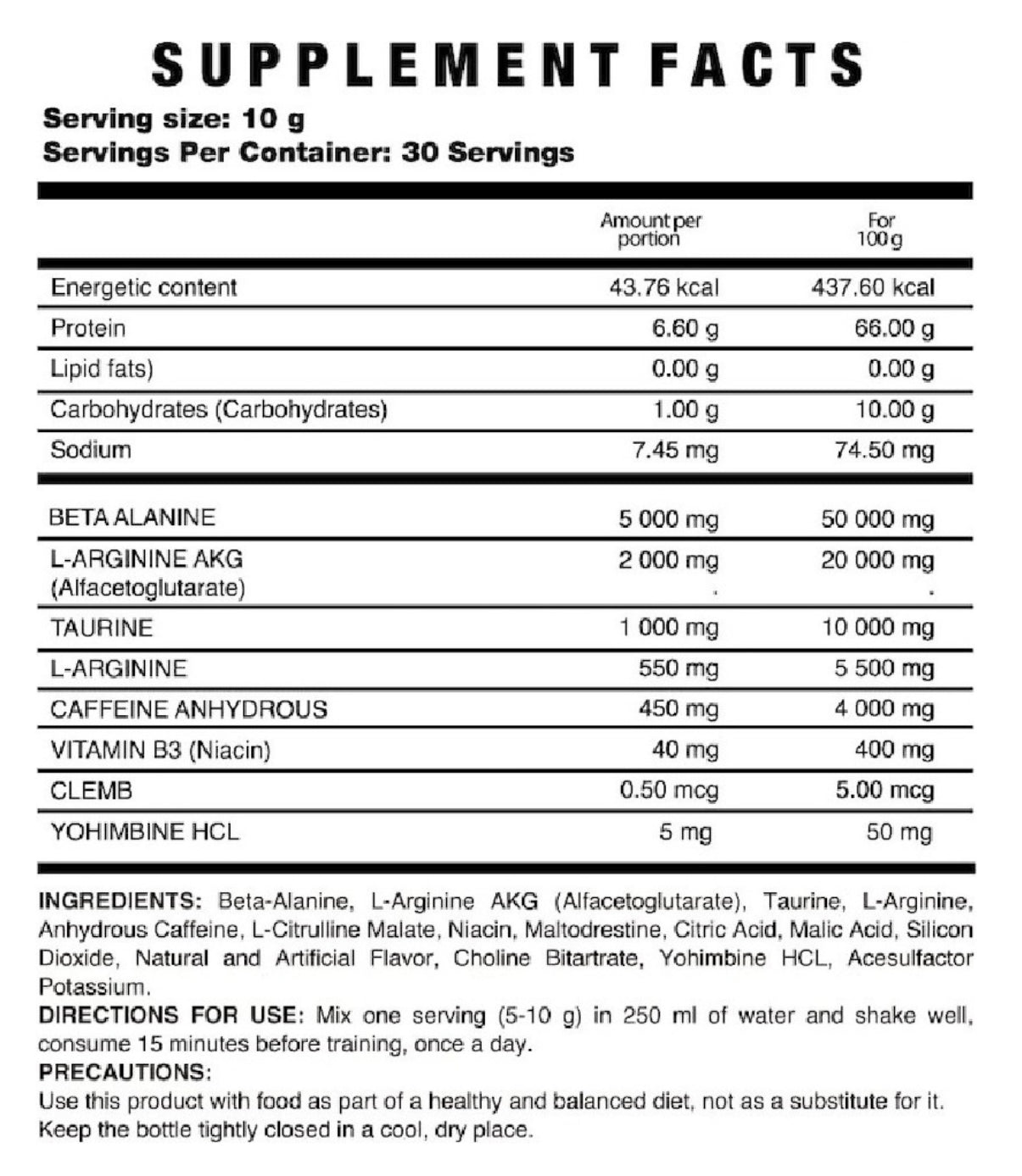 Hiroshima 2.0 Pre workout 30 Serv
