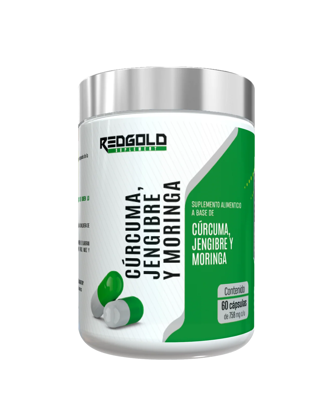 Red Gold Curcuma Jengibre y Moringa 60 Caps