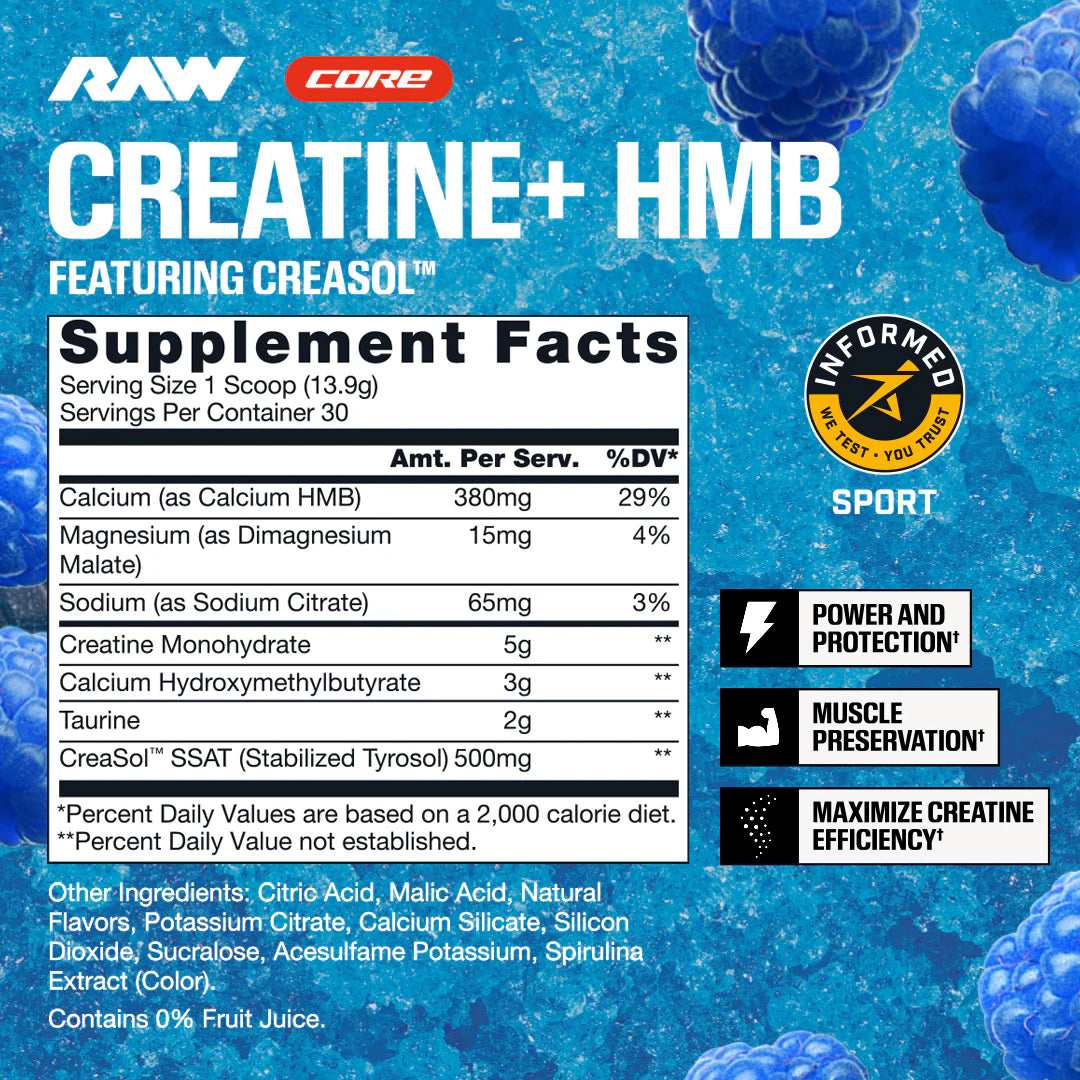 Raw Creatina + HMB 30 Serv