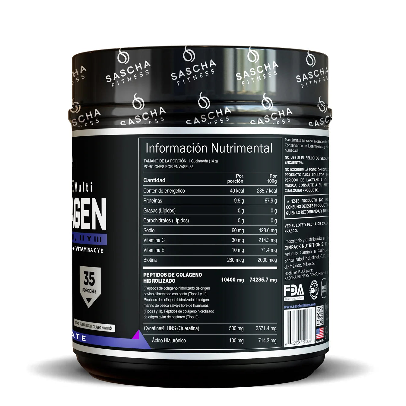 Sascha Fitness Hydrolyzed Multi Collagen 35 Serv