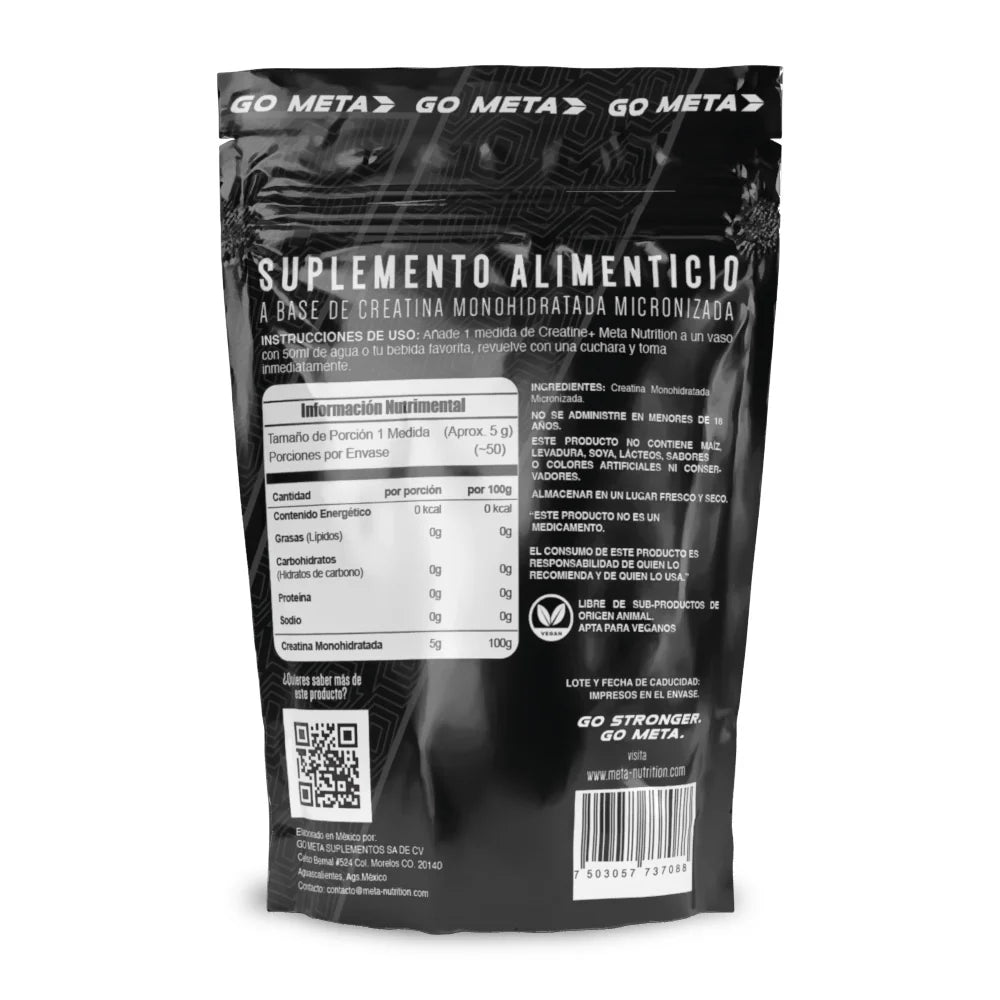 Meta Nutrition Creatina 250 Grs