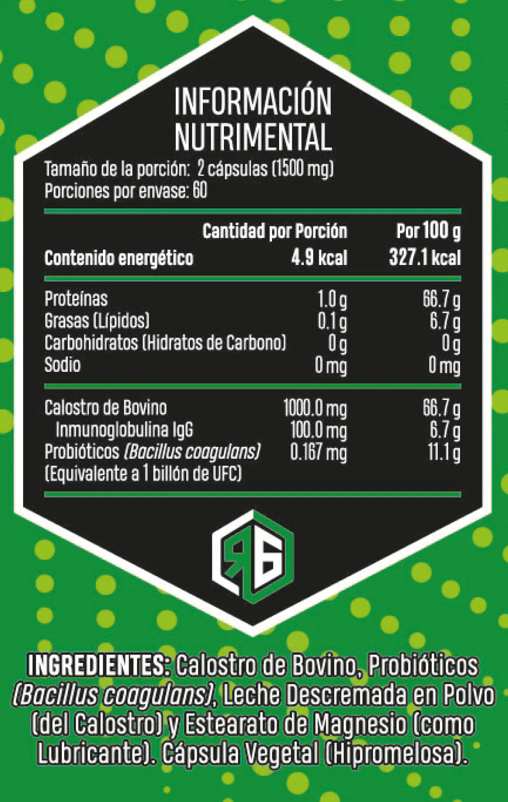 Advance Nutrition Calostro Bovino y Probioticos 120 Caps