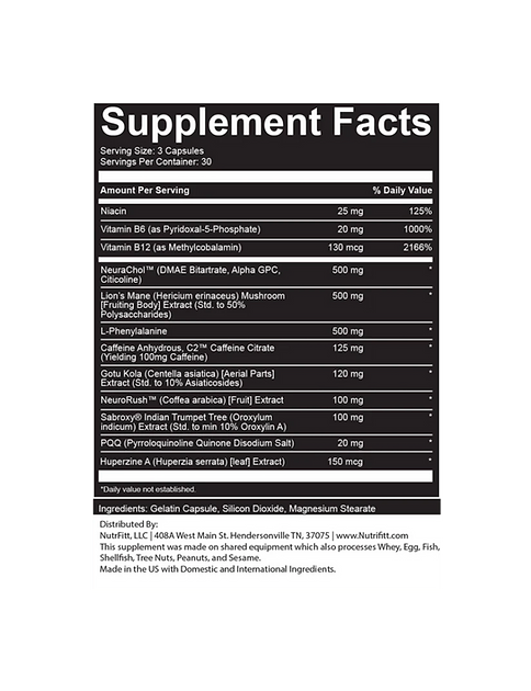 Nutrifit Codex 90 Serv Advanced Nootropic