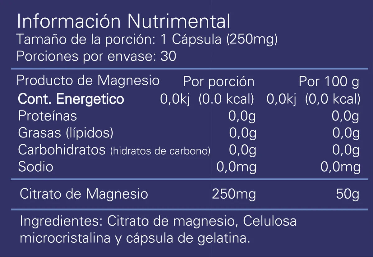 Alpha Nutrition Citrato de Magnesio 30 Caps