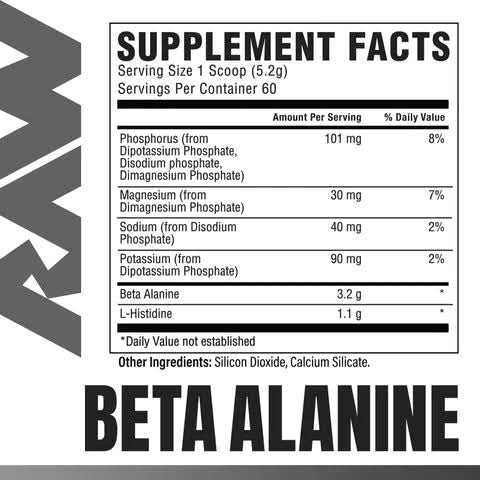 Raw Beta Alanina 60 Serv