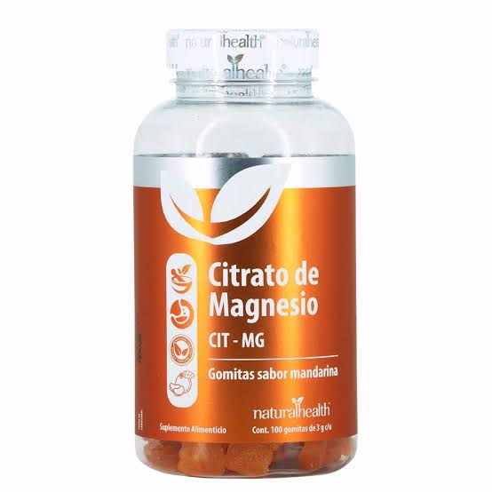 Natural Citrato de Magnesio 100 Gomitas Mandarina