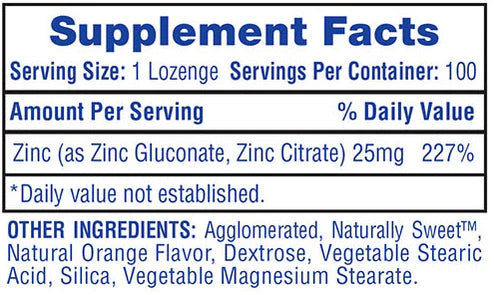 HTP Zinc Lozenges 100 Tabs
