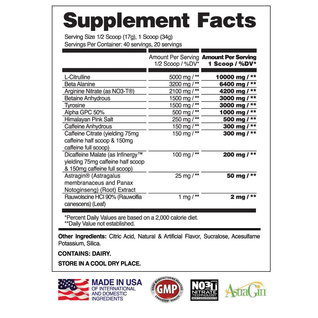 Apollon F#ck Mediocre 40/20 Pre Workout
