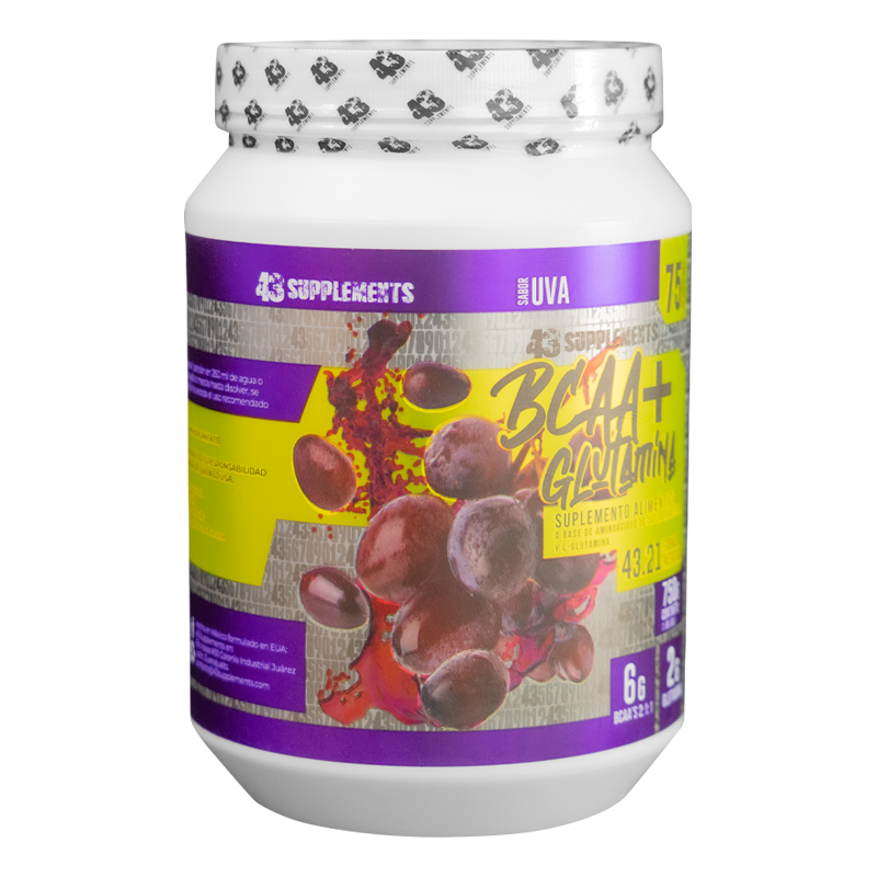 43 Supplements Bcaa + Glutamina 750 Grs