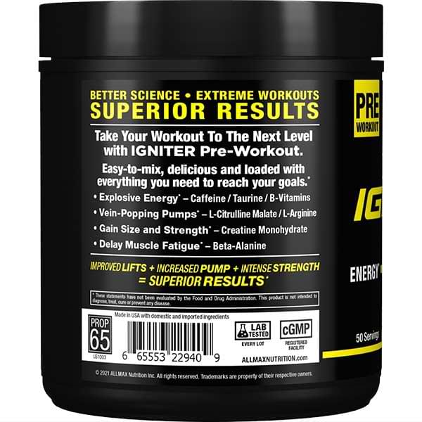 Allmax Igniter Sport Pre Entreno 50 Serv
