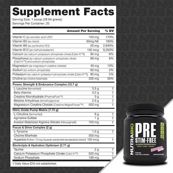 Nutrabio Pre Entreno 20 Serv