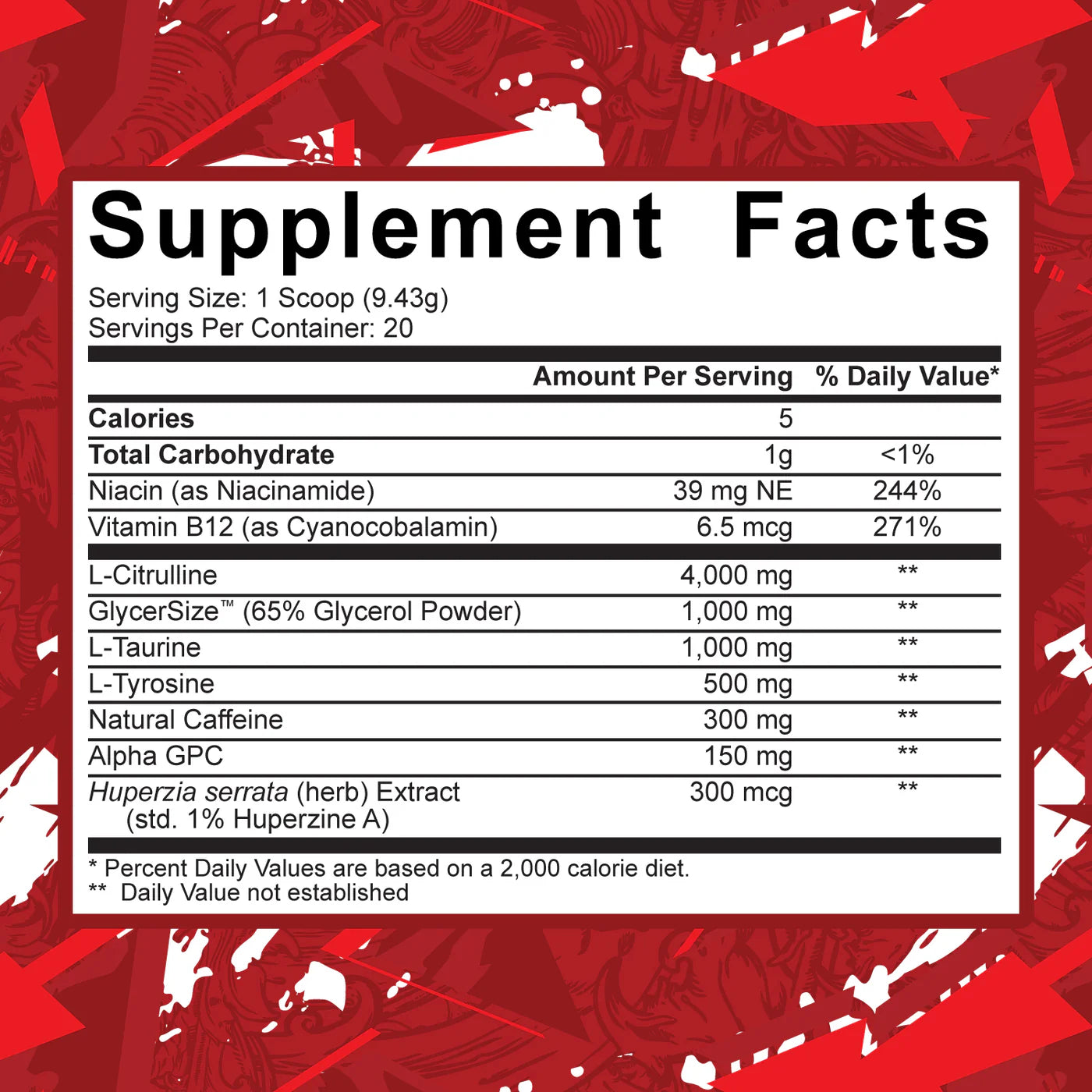 5% Code Red Pre Entreno 20 Serv