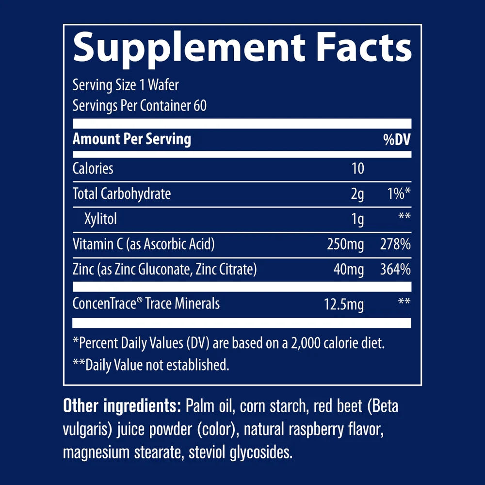 Trace Minerals Zinc + Vitamina C 60 tabs