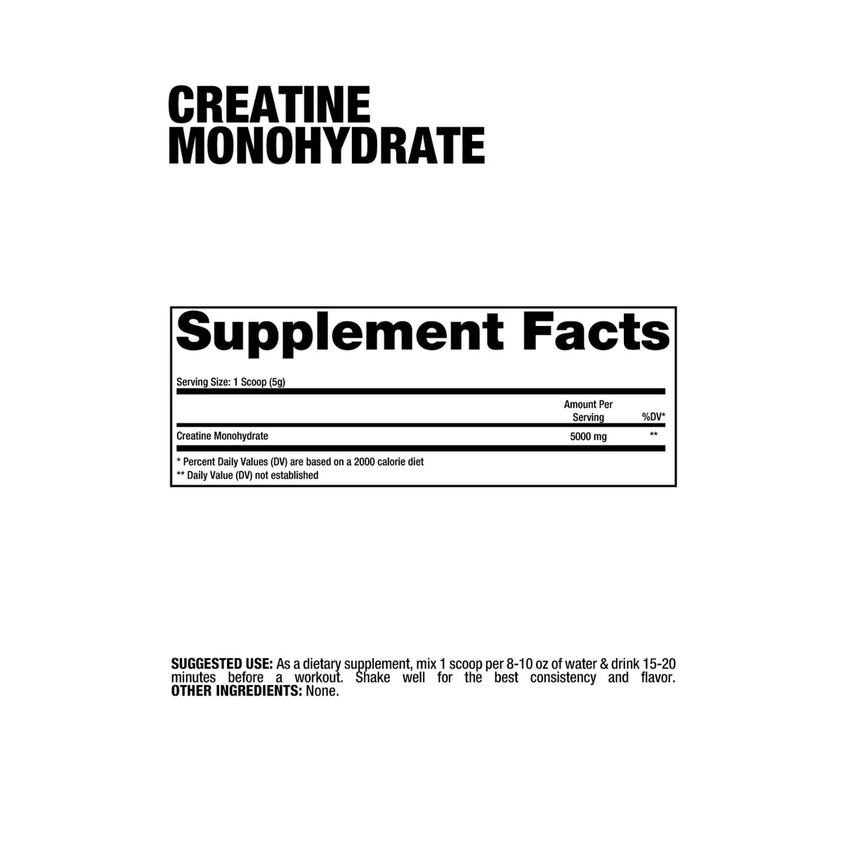 Dragon Pharma Creatina Monohidratada 500 Grs | 100 Serv