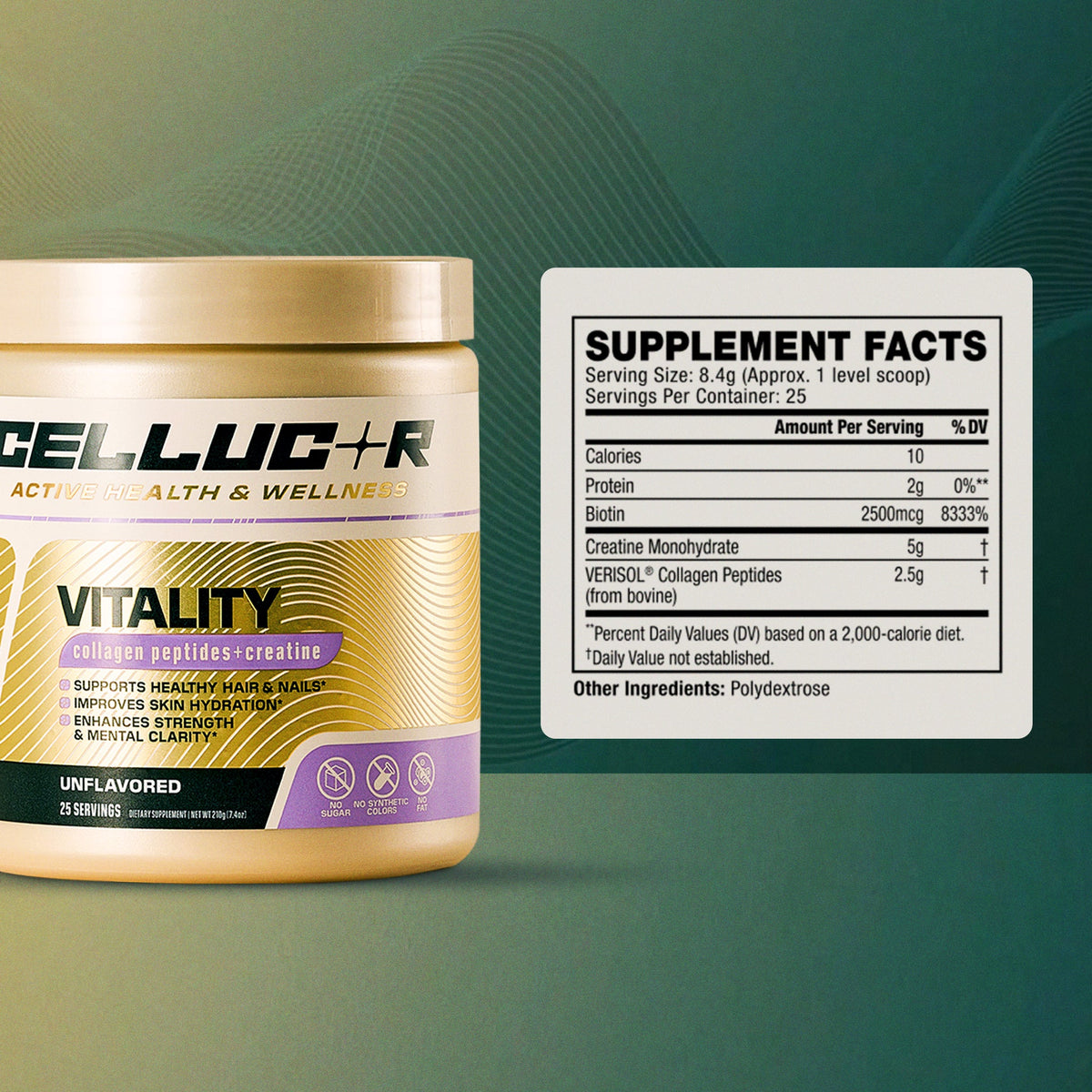 Cellucor Vitality Creatina + Colageno | 20 Serv