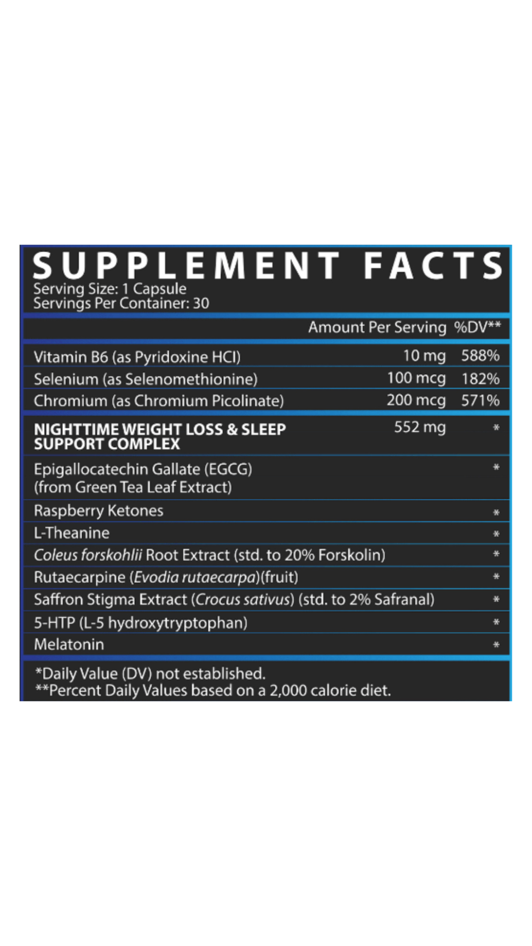 Nutrex Lipo 6 Black Nightime 30 Caps