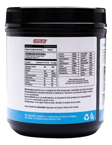 Superlabs Colageno Hidrolizado 454 Grs Sin Sabor