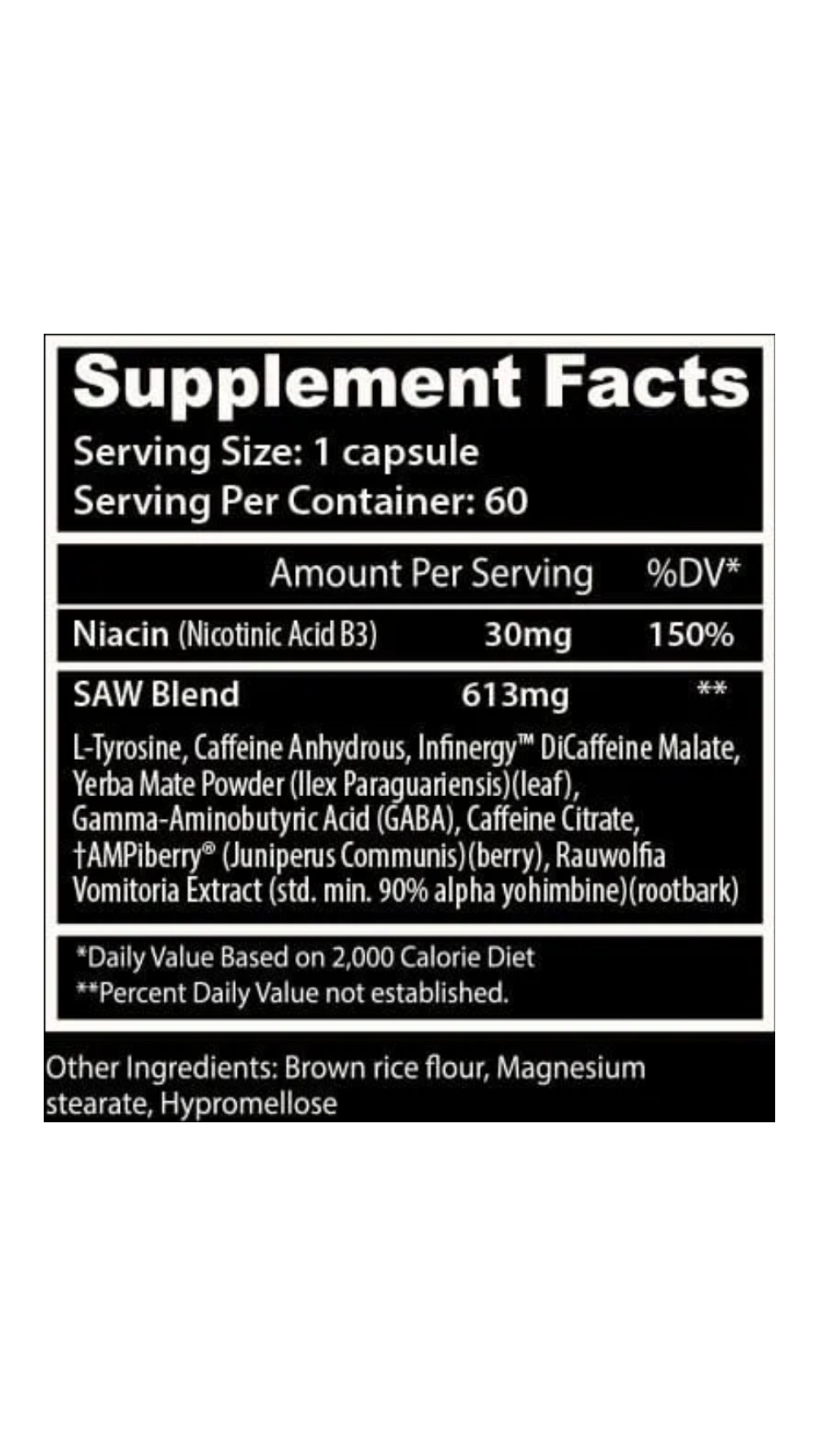 Insane Saw Series Fat Burner 60 Caps