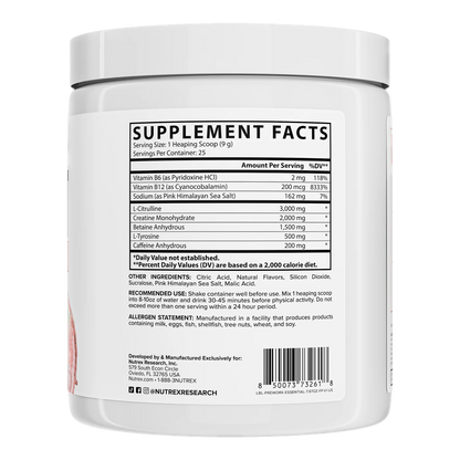 Ex- Nutrex Research Pre Workout Essentials 25 Serv