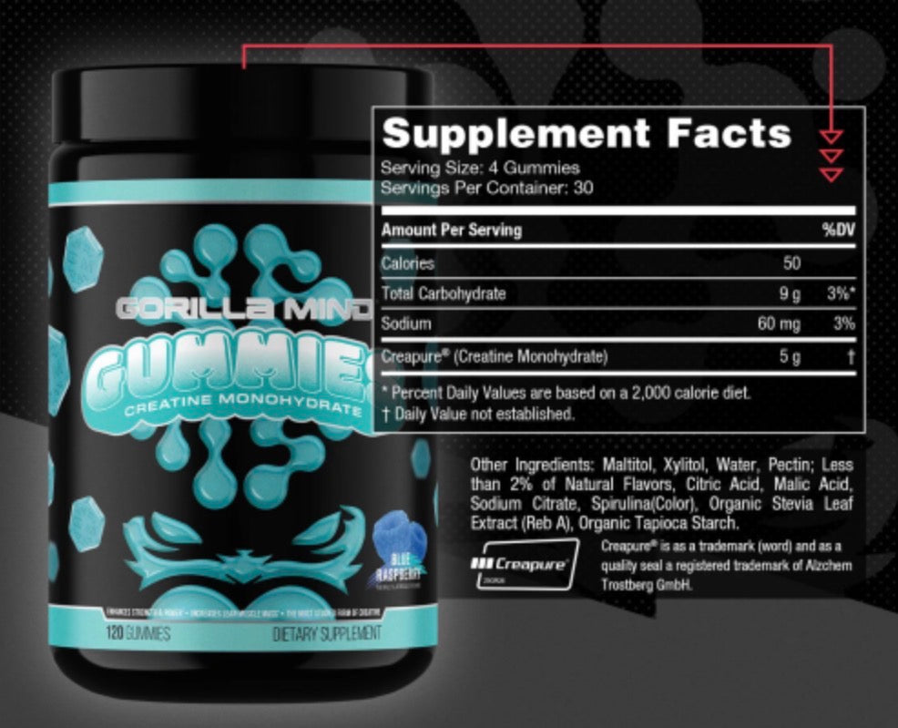 Ex- Gorilla Mind Creatina 120 Gomitas