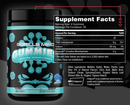 Ex- Gorilla Mind Creatina 120 Gomitas