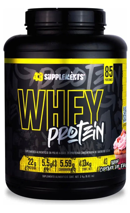 43 Supplements Premium Bote Whey 3 Kilos