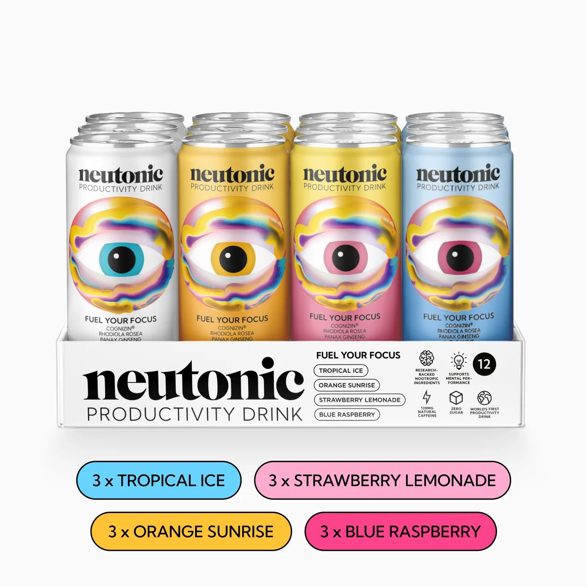 Ex- Neutonic Energy Drink 12 Pack | Sabores Variados