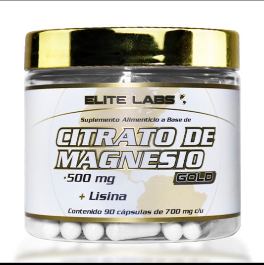 Elite Labs Citrato de Magnesio Gold 500 Mg 90 Caps