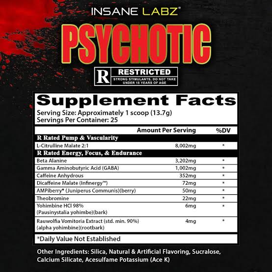 Insane Labz Psychotic Restricted 25 Serv