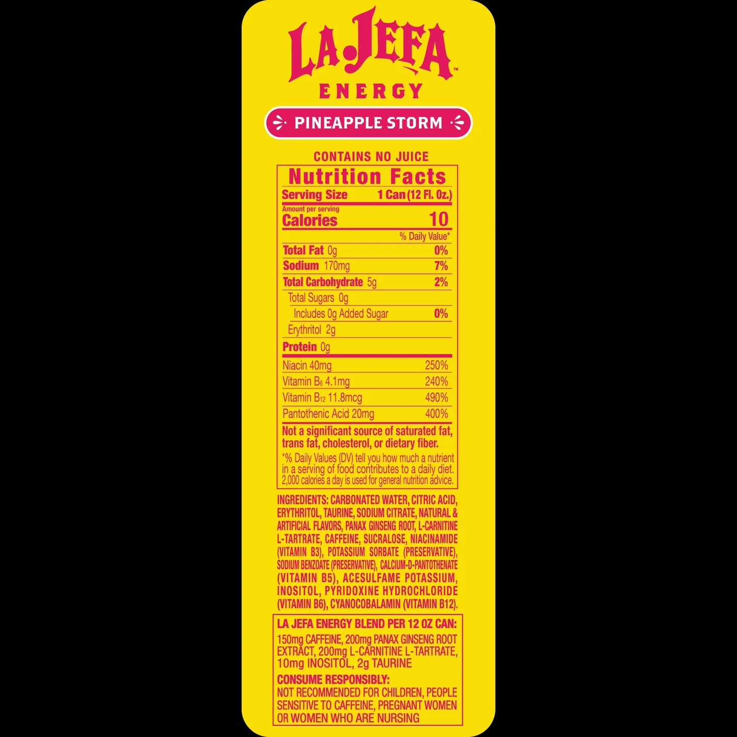 La Jefa Energy Drink 12Pack 12Oz