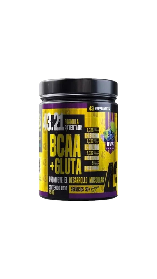 43 Supplements Bcaa + Glutamina 750 Grs