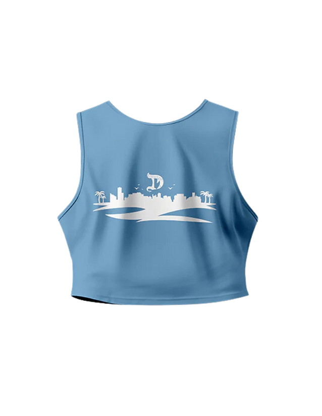 Dragón Pharma Miami Cropped Tank Aqua