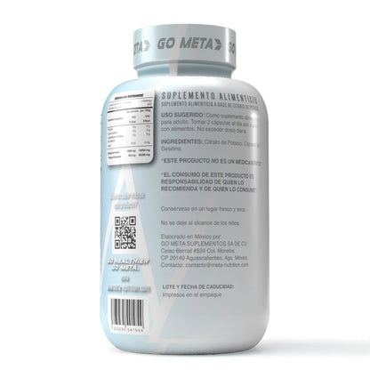 Meta Nutrition Citrato de Potasio 1000Mg 120 Caps