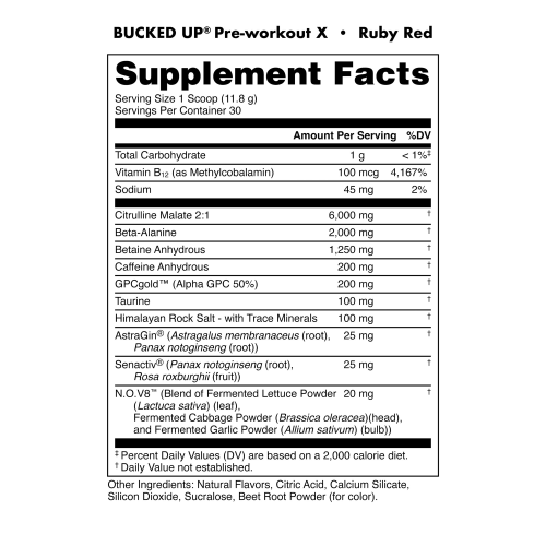 Bucked Up X Ruby Red 30 Serv