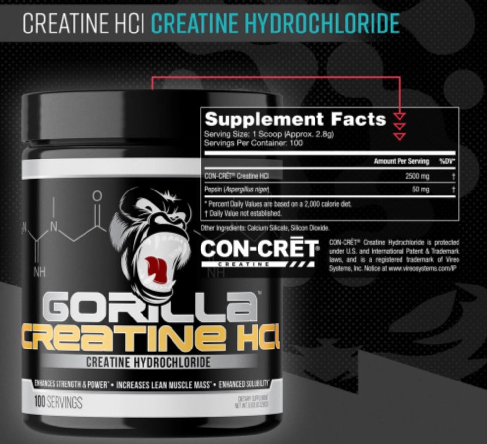 Ex- Gorilla Mind Creatine HCL 120 Servicios