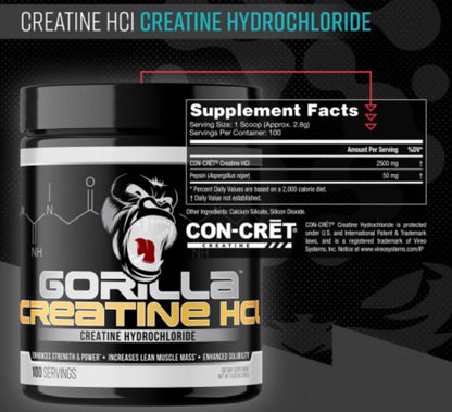 Ex- Gorilla Mind Creatine HCL 120 Servicios