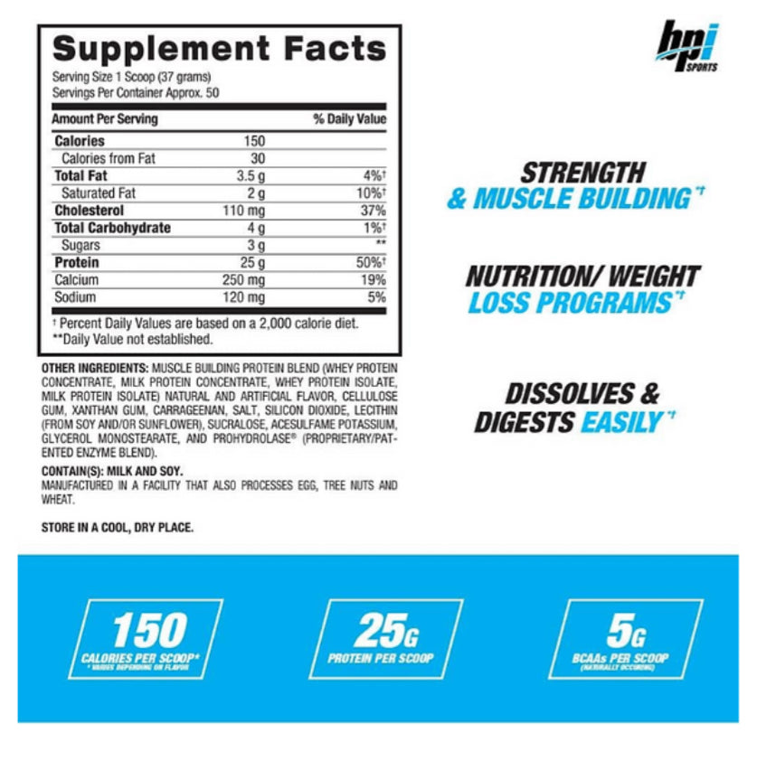Bpi Whey HD Preoteina 4.1Lbs