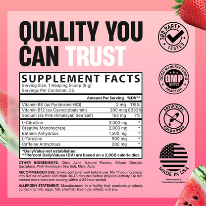 Ex- Nutrex Research Pre Workout Essentials 25 Serv